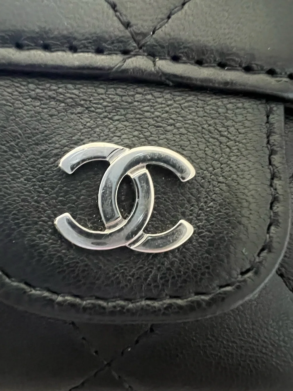 Chanel Classic Long Flap Wallet Lambskin Authentic Good Condition